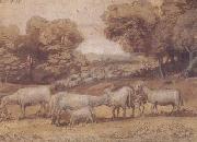 Claude Lorrain Landscape with Sheep (mk17) painting